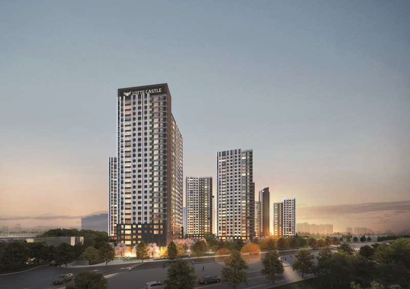 천안 롯데캐슬 더 두정 야경투시도 / 사진제공=롯데건설