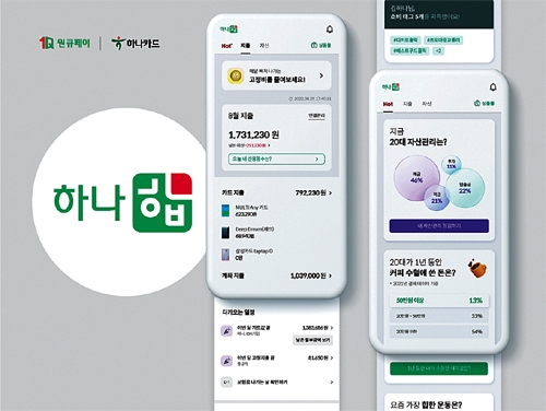 ▲ 하나카드의 ‘원큐페이’ 앱. 사진제공 = 하나카드