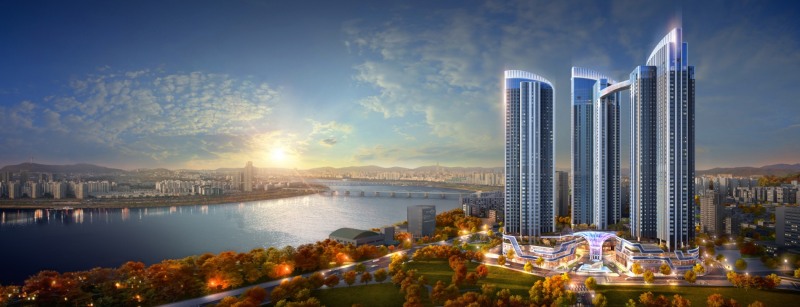 삼성물산이 흑석2구역에 제안한 래미안 팰리튼 서울 단지투시도 / 사진제공=삼성물산 건설부문