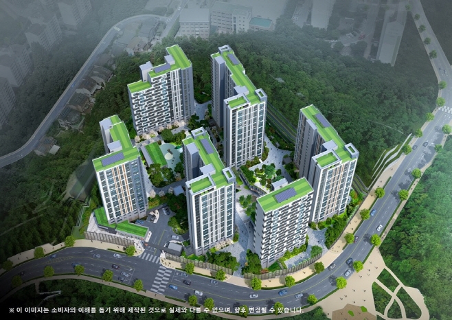 e편한세상 죽전 프리미어포레 조감도./사진제공=DL건설