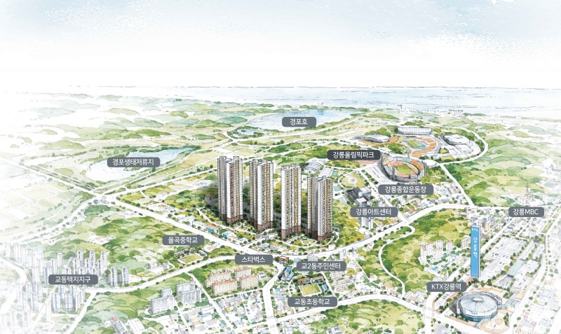 강릉교동 금호어울림 올림픽파크 조감도