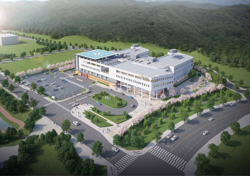 동부건설이 수주한 국내 최초 국립소방병원 조감도./사진제공=동부건설