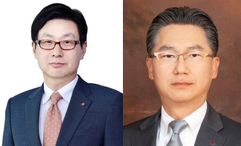 (왼쪽부터) 김영락 한국영업본부장(부사장)과 이천국 유럽지역대표(부사장). 사진=LG전자