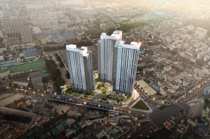 GS건설, '복대자이 더 스카이' 조감도. 사진제공=GS건설