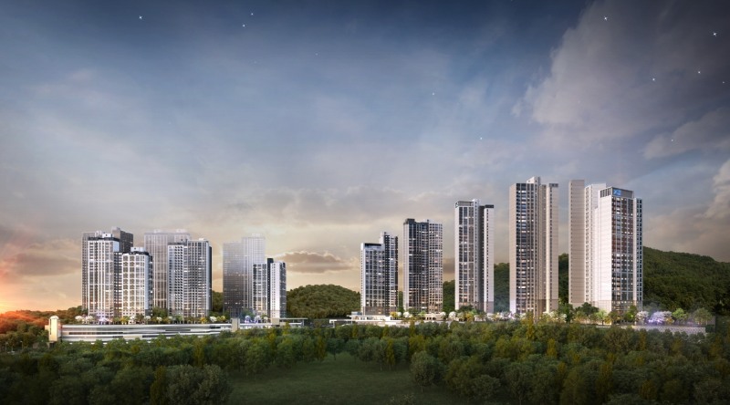 GS건설, 아산자이 그랜드파크 투시도./사진제공=GS건설