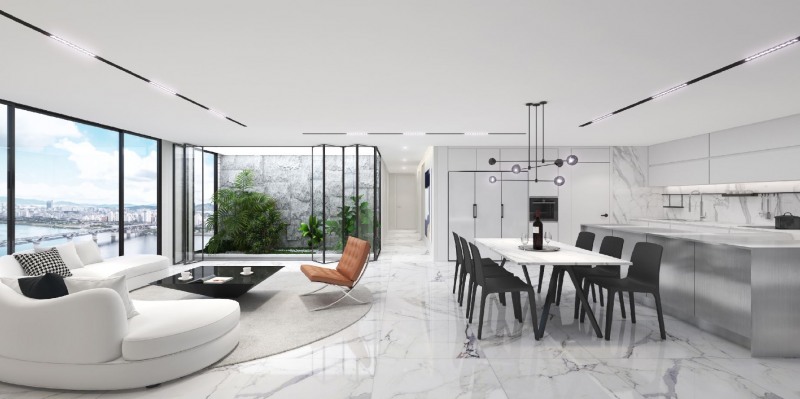 바이오필릭테라스 신평면도 투시도 / 사진제공=포스코건설