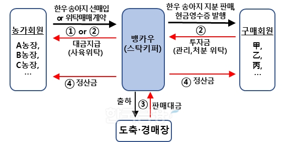 스탁키퍼(대표 안재현) 주요 사업인 한우 조각 투자 구조./자료=금융위원회(위원장 김주현)