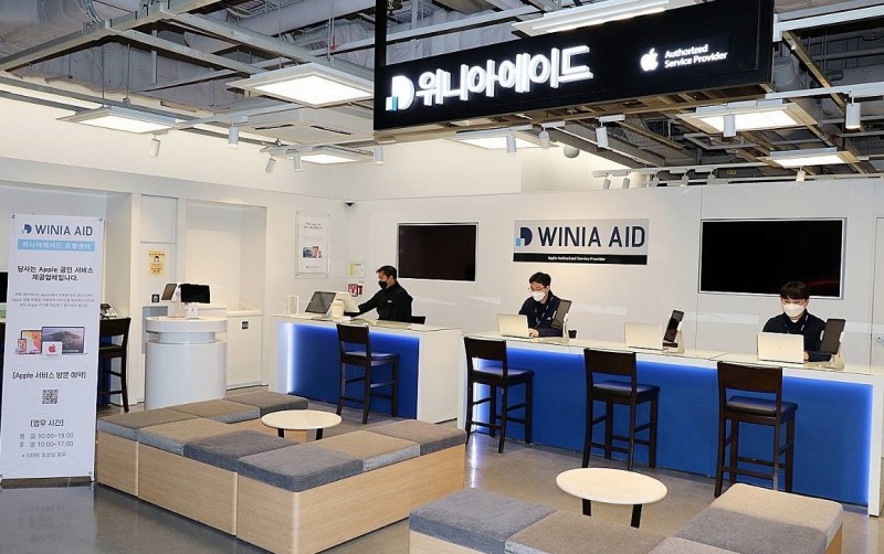 위니아에이드, 애플 공인서비스센터 은평점 내부. 사진=위니아에이드