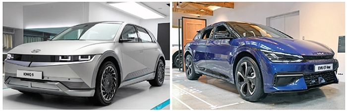 아이오닉5(왼쪽)와 EV6.