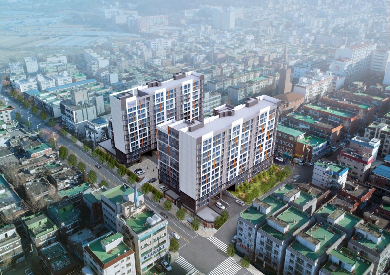 동양이 수주에 성공한 부천 부촌아파트 가로주택정비사업 조감도./사진제공=유진그룹