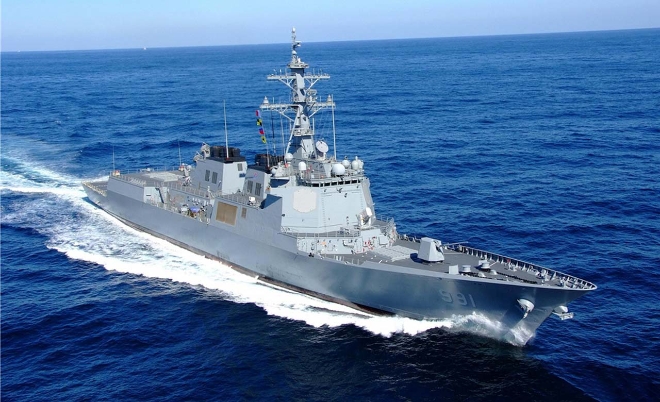 현대중공업(주)(대표이사 한영석, 이상균)이 지난 13일 방위사업청과 6707억 원 규모의 차세대 이지스 구축함 ‘광개토-III Batch-II 후속함(3번함)’ 건조 계약을 체결했다. /사진=방위사업청.