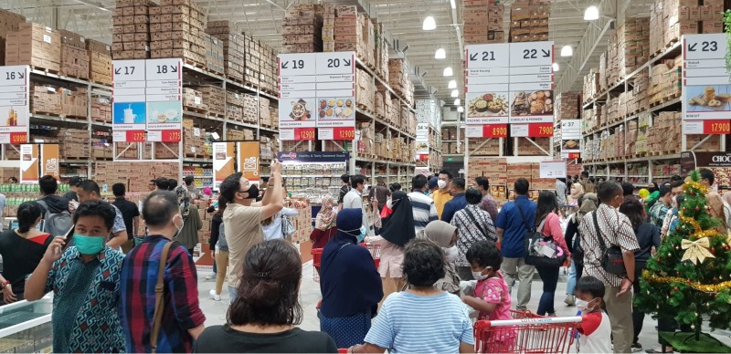 인도네시아 50호 '세르퐁점' 오픈 당일 매장 전경./사진제공 = 롯데마트