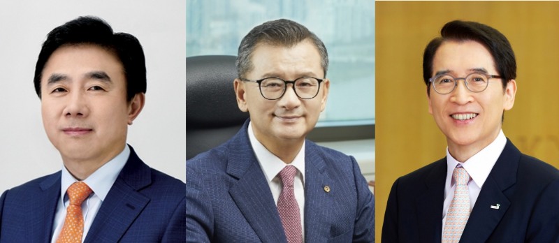 전영묵 삼성생명 대표(왼쪽), 여승주 한화생명 대표(가운데), 신창재 교보생명 회장./사진=각 사