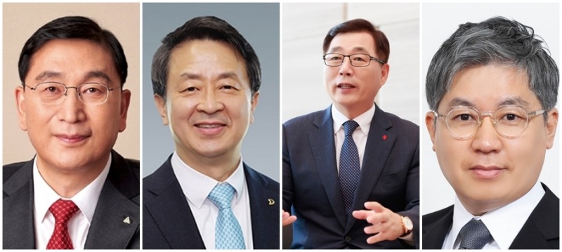 왼쪽부터 윤영준 현대건설 대표이사, 백정완 대우건설 대표이사, 박현철 롯데건설 대표이사, 최익훈 HDC현대산업개발 대표이사