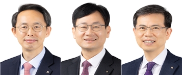 왼쪽부터 한국수출입은행 황기연 남북협력본부장, 정순영 혁신성장금융본부장, 홍순영 경협사업본부장. / 사진제공=수은