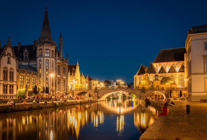 겐트 시내 야경(고아라 작가)./ 사진제공 = 벨기에 플랜더스 관광청