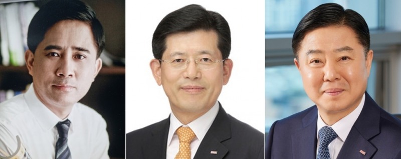 (왼쪽부터) 김윤모 노틱인베스트먼트 부회장, 빈대인 전 부산은행장, 안감찬 부산은행장. / 사진=본사DB