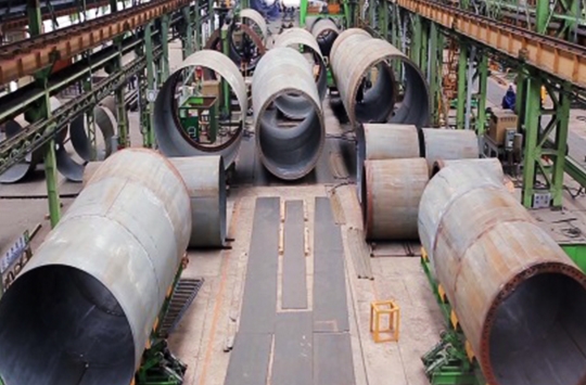 풍력발전기용 지주대인 윈드타워 / 사진출처= 동국S&C