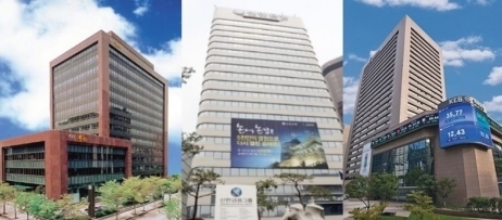 ▲(왼쪽부터) KB·신한·하나금융지주 사옥 전경. / 사진제공=각 사