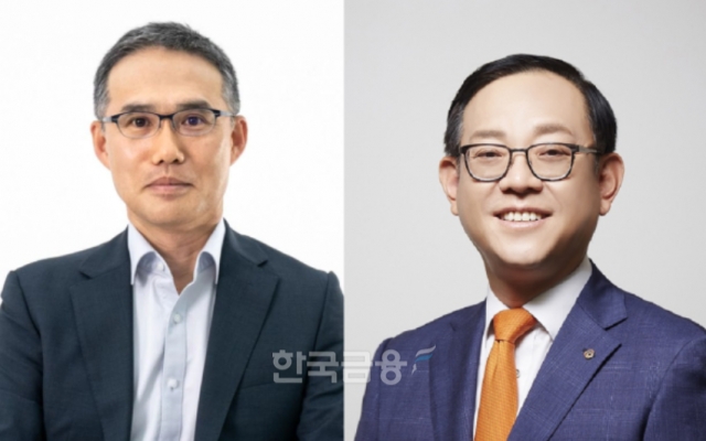 한두희 한화투자증권 신임 대표 내정자(왼쪽)와 권희백 한화자산운용 신임 대표 내정자./자료=한화그룹(회장 김승연)