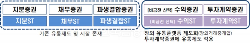 비정형적 증권에 관한 유통제도 정비방안 도식화./자료=금융위원회(위원장 김주현)