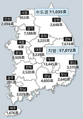▲ 2022년 12월 말 기준 전국 미분양주택 추이. 자료제공 = 국토교통부