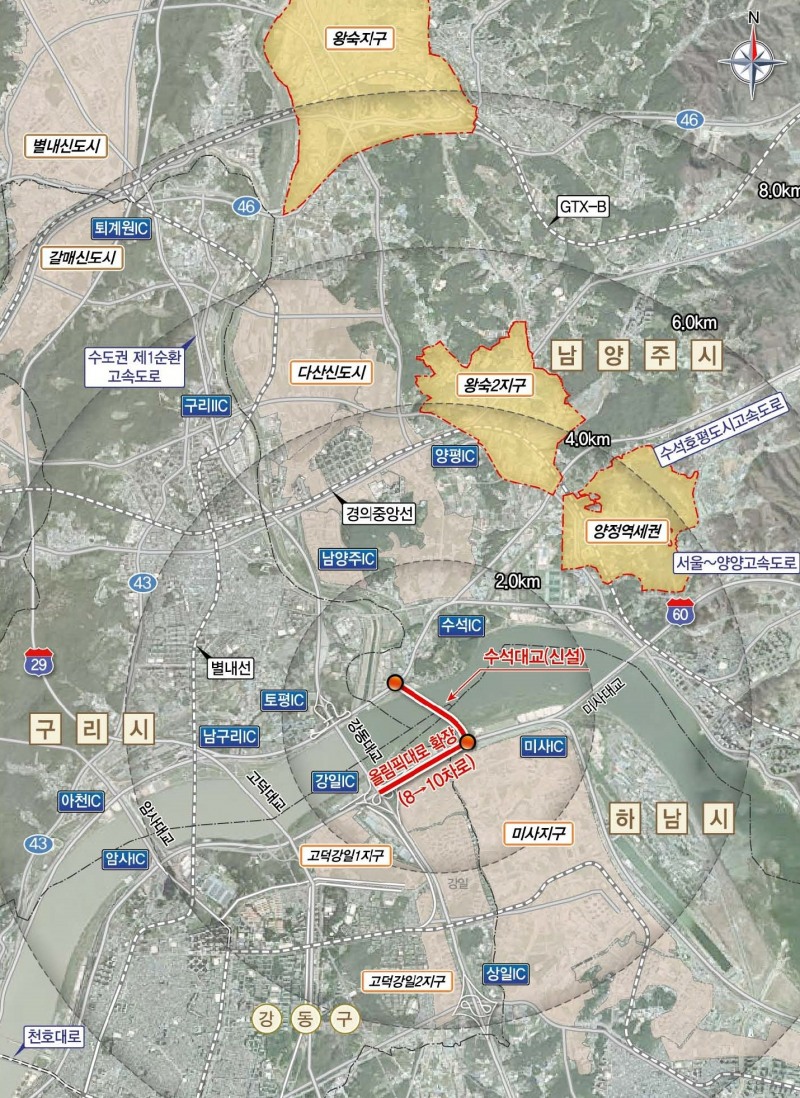 광역교통개선대책 위치도./사진제공=LH