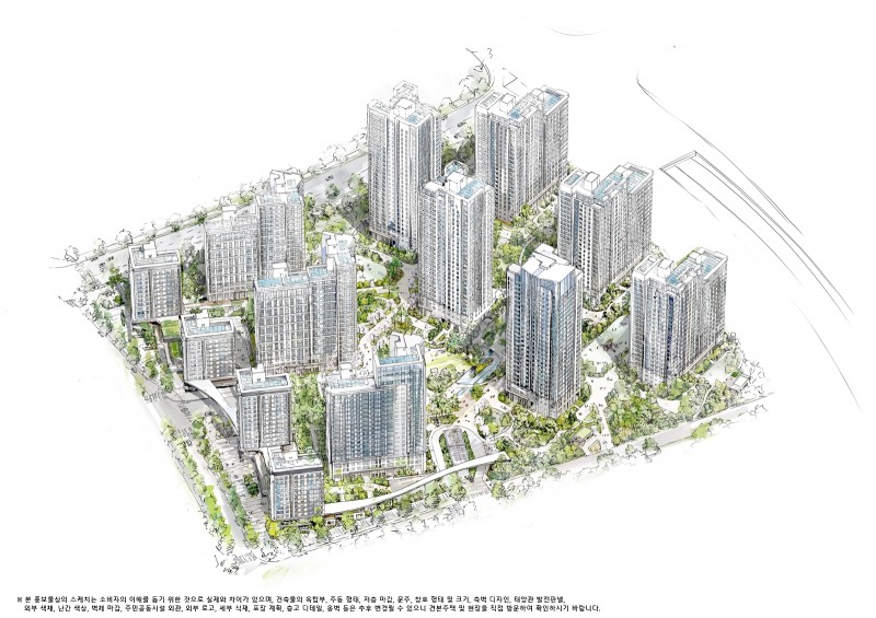 운정자이 시그니처 조감도 스케치./사진제공=GS건설