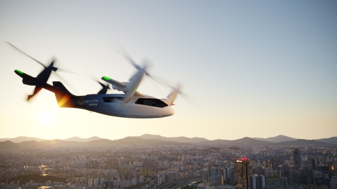 한화시스템·한국공항공사·SK텔레콤은 22일 국토교통부와 한국형 도심항공교통 실증사업(K-UAM 그랜드챌린지) 참여를 위한 업무 협약(MOU)을 체결했다. /사진=한화시스템.