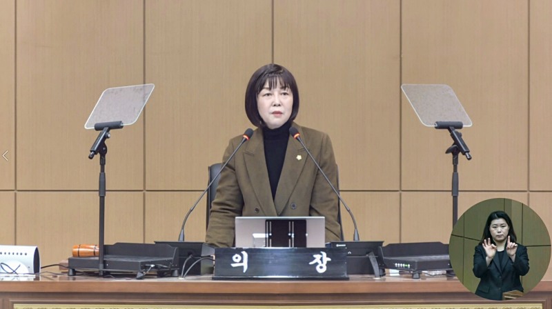 마포구의회 수어통역 서비스 진행./사진제공=마포구의회