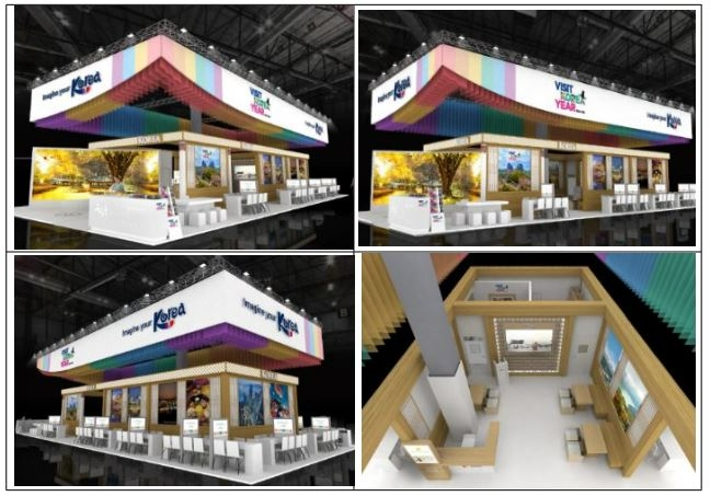 7일부터 9일까지 독일 베를린 국제박람회장에서 개최되는 베를린 국제관광박람회에 설치될 한국관광홍보관 부스 이미지. /사진제공=한국관광공사