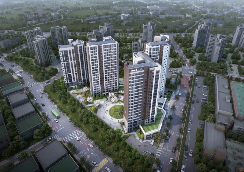 왕길역 금호어울림 에듀그린 단지조감도