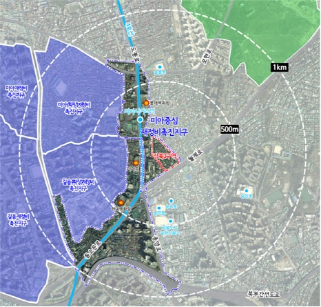미아중심 재정비촉진지구 강북3구역 위치도./사진제공=서울시