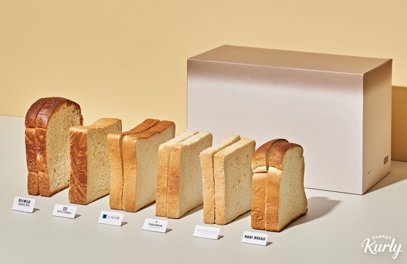 컬리가 유명 베이커리 6곳의 식빵을 한 상자에 담은 '식빵취향찾기 샘플러'를 한정 판매한다. /사진제공=컬리 