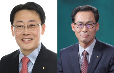 ▲김종득 전 우리종합금융 대표(왼쪽), 김정기 전 우리카드 대표