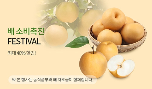 농협, 배 소비 촉진 특별할인행사…최대 40% 할인