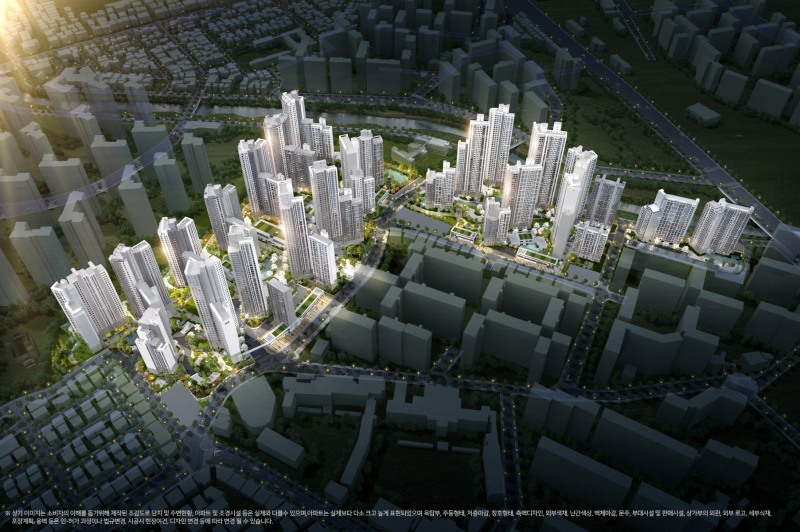 광명자이 더 샵 포레나 조감도./사진제공=GS건설 컨소