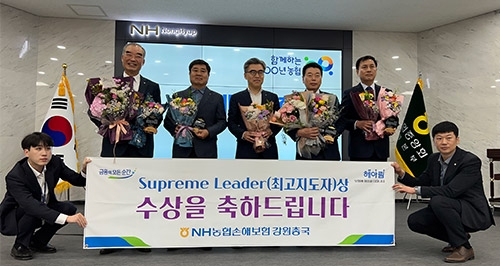 NH농협손보, 최고지도자상, 강원지역 12개 농·축협 수상