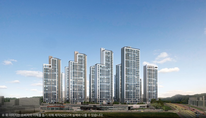 청주 동일하이빌 파크레인 단지투시도