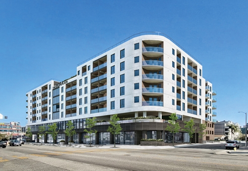 ▲ 유보라 브랜드가 적용된 미국 LA 'The BORA 3170' 전경사진 = 반도건설