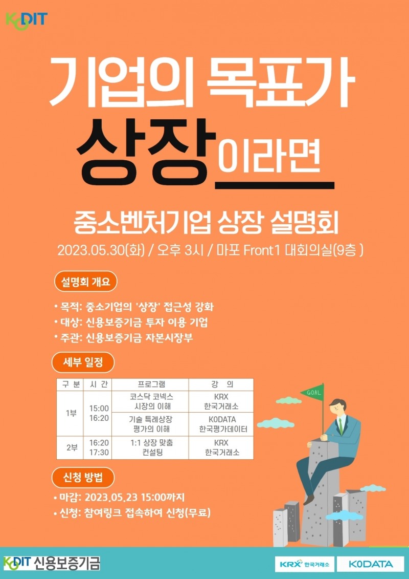 신용보증기금의 ‘2023 중소벤처기업 상장설명회’ 포스터. /자료제공=신보