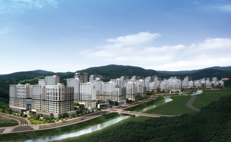 동탄 파크릭스 투시도./사진제공=현대건설