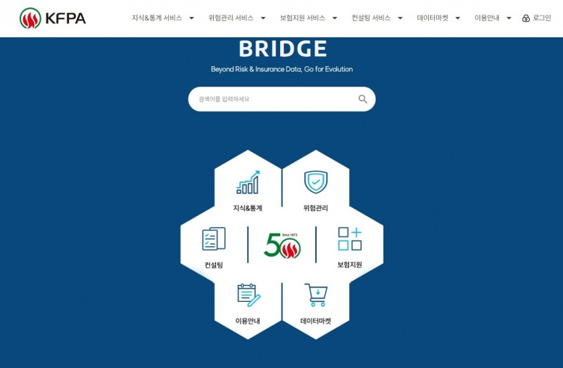 한국화재보험협회가 위험관리 정보 제공 일반보험 플랫폼 'BRIDGE'를 오픈했다./사진제공=한국화재보험협회