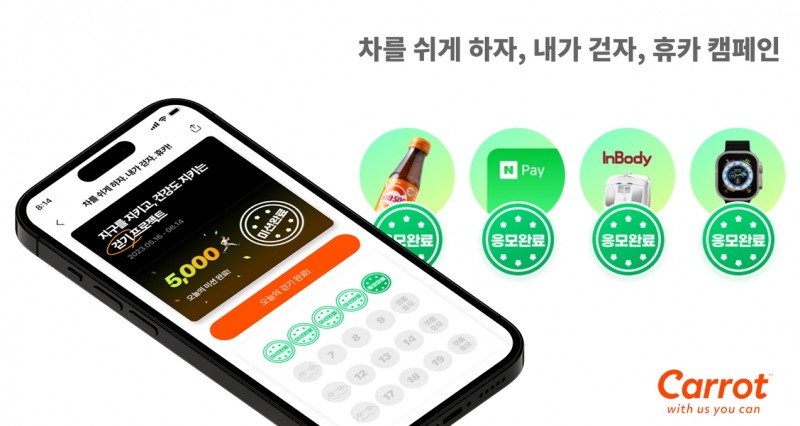 캐롯손해보험이 걸음 장려 캠페인 '휴카'를 전개한다./사진제공=캐롯손해보험