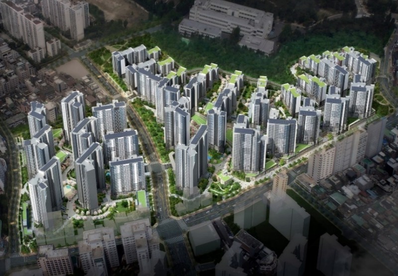 래미안 라그란데 단지조감도