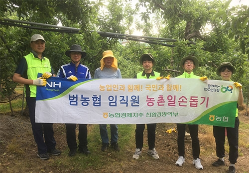 농협, 농번기 농촌 일손돕기 줄이어