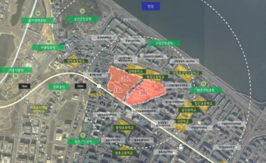 서울 강서구 가양동 CJ공장 부지 위치도./자료제공=인창개발