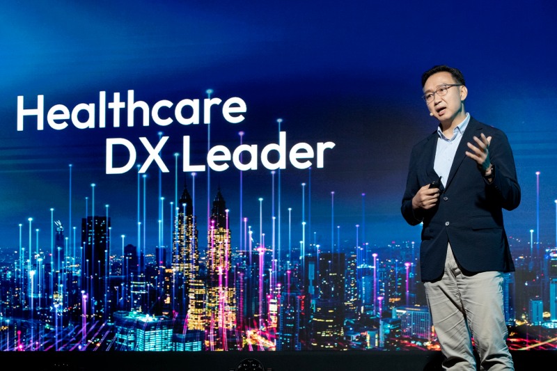 임승혁 KT 헬스케어사담단장 상무가 AI 케어 사업에 대해 설명하고 있다. 사진 제공=KT