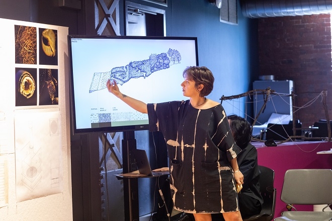 현대차∙기아-RISD 자연에서 영감 얻은 미래 디자인 프로젝트, 건축 디자인 연구팀이 제안한 '개구리 피부 형태를 모방해 수분 흡수력을 높인 벽돌 재질' 디자인 아이디어. 사진제공=현대차.