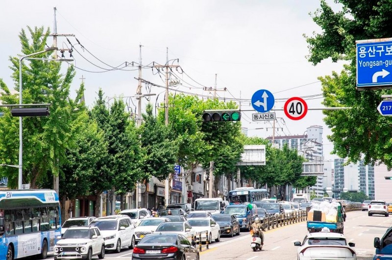 백범로 지중화 사업 구간./사진제공=용산구